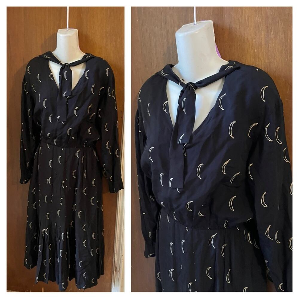 Vtg Witch moon midi dress black - Picture 10 of 10